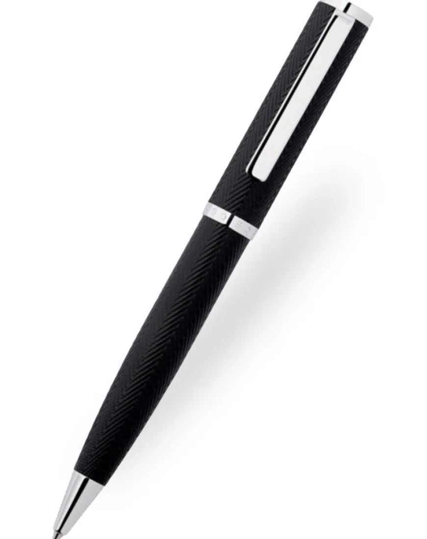 Hugo Boss Formation Herringbone Chrome Ballpoint Pen