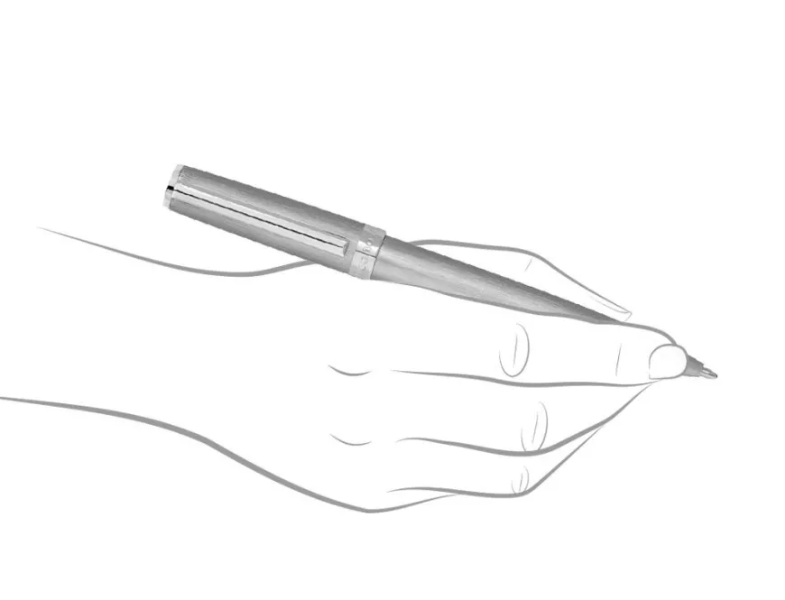 Hugo Boss Gear Brushed Chrome Ballpoint Pen