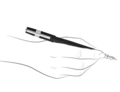 Hugo Boss Gear Pinstripe Black Fountain Pen