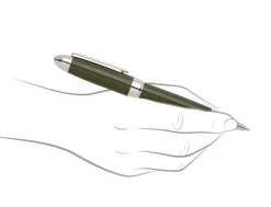 Hugo Boss Icon Khaki Chrome Trim Ballpoint Pen