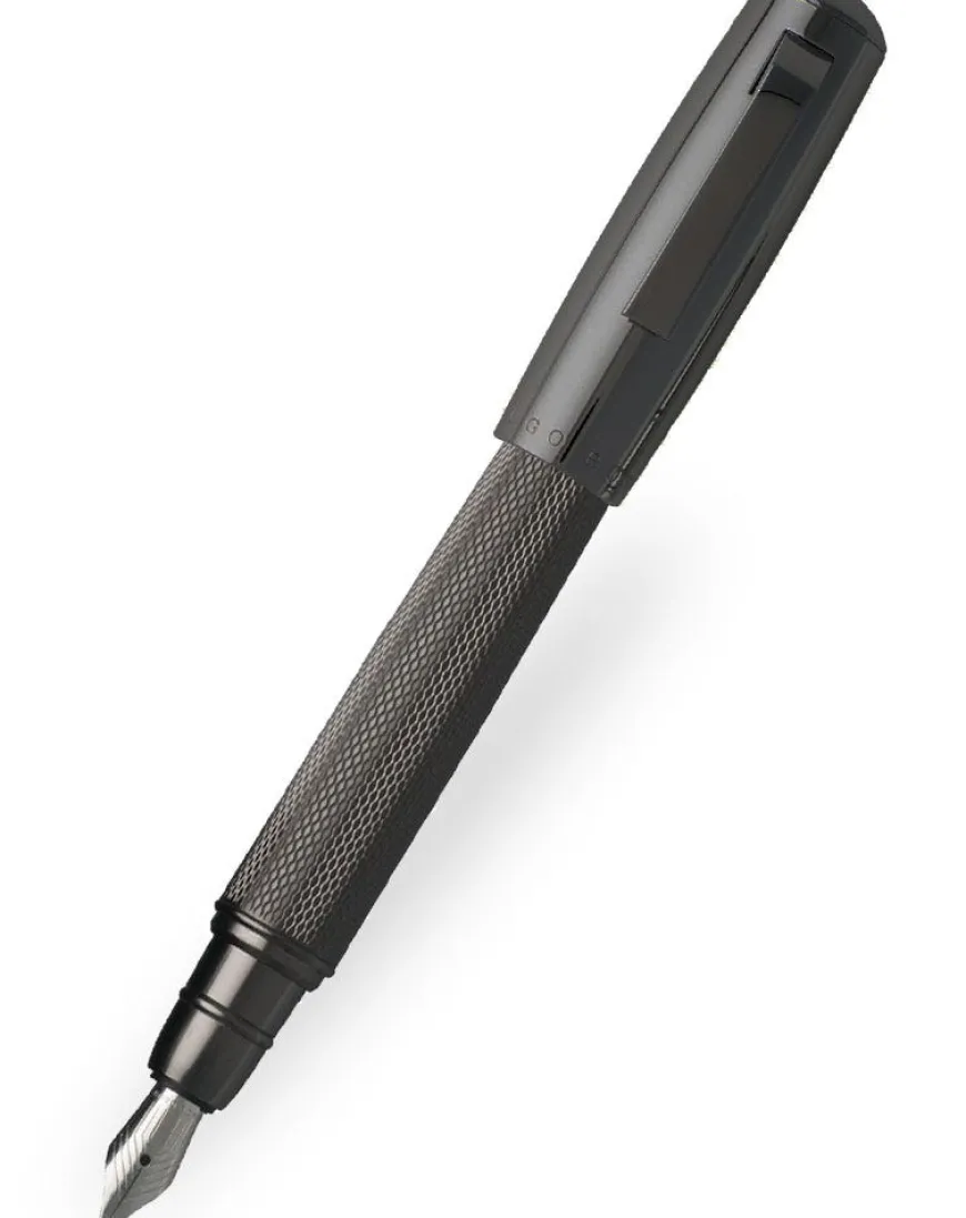Hugo Boss Pure Matte Dark Chrome Fountain Pen