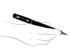 Kaweco DIA 2 Black Chrome Trim Rollerball Pen