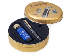 Kaweco Sport Piston Filler Black Starter Fountain Pen & Ink Bottle Set