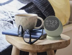 Kreafunk Bell Alarm Clock with Sound – Dusty Olive
