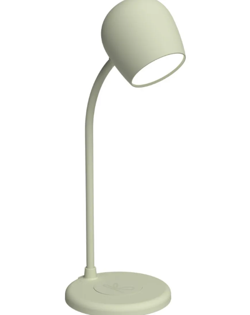 Kreafunk Ellie Lamp with Wireless Charger & Bluetooth Speaker - Dusty Olive