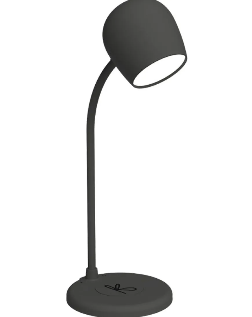 Kreafunk Ellie Lamp with Wireless Charger & Bluetooth Speaker - Black