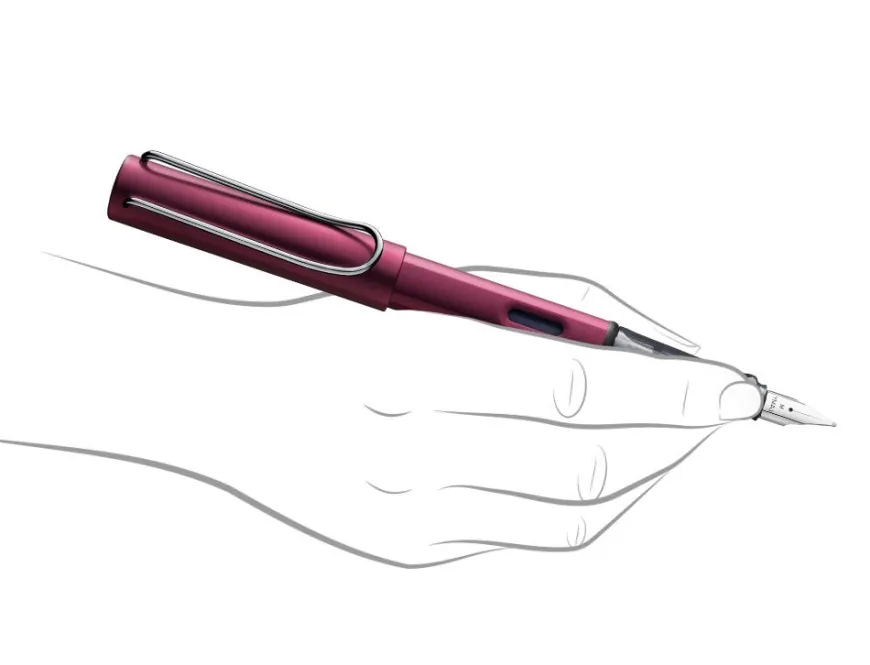 LAMY AL-star Black Purple Ballpoint, Fountain Pen & Ink Cartridges Bundle