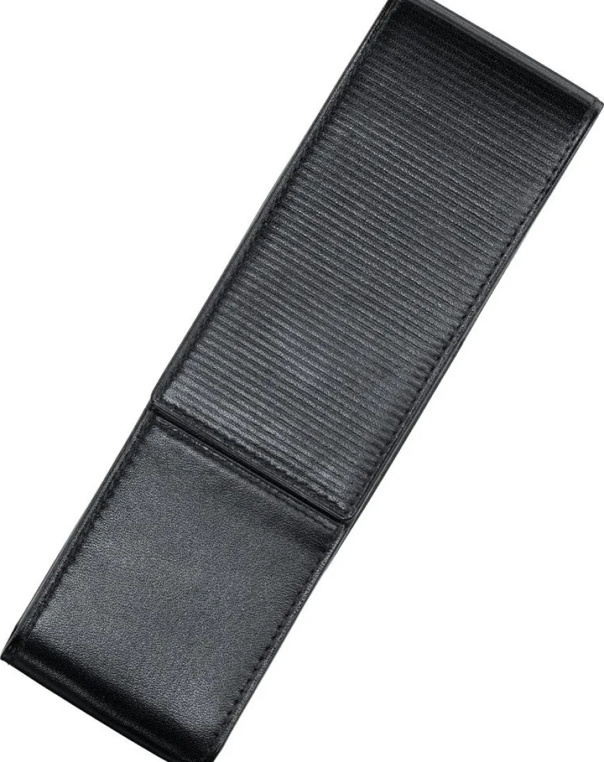 LAMY A302 Nappa Leather 2 Pen Case - Black