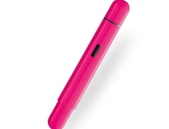 Lamy pico Neon Pink Ballpoint Pen & Leather Pen Case Gift Set