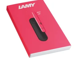 Lamy pico Neon Pink Ballpoint Pen & Leather Pen Case Gift Set