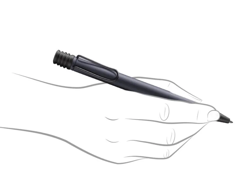 LAMY safari Steel Black Ballpoint Pen