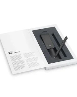 LAMY swift Black Rollerball Pen & Leather Pen Case Gift Set