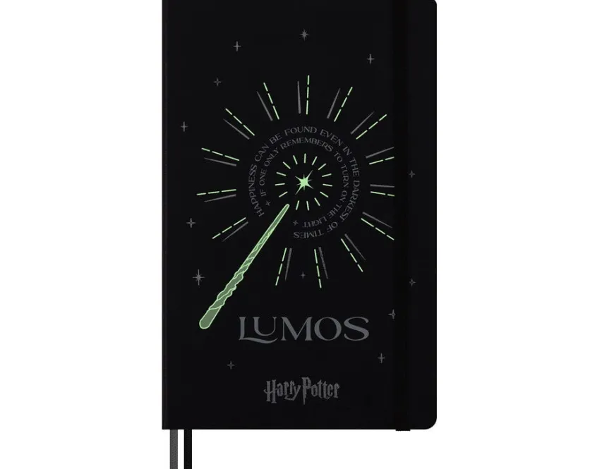 Moleskine Large Limited Edition Harry Potter Lumos Notebook & Rollerball Pen Gift Set
