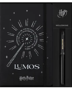 Moleskine Large Limited Edition Harry Potter Lumos Notebook & Rollerball Pen Gift Set