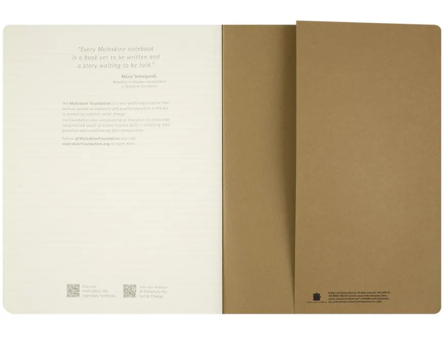Moleskine The Lord of the Rings Soft Cover Cahier Notebook - Set of 3