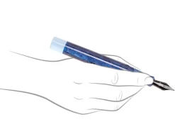 Opus 88 Demonstrator Eye Dropper Sapphire Fountain Pen