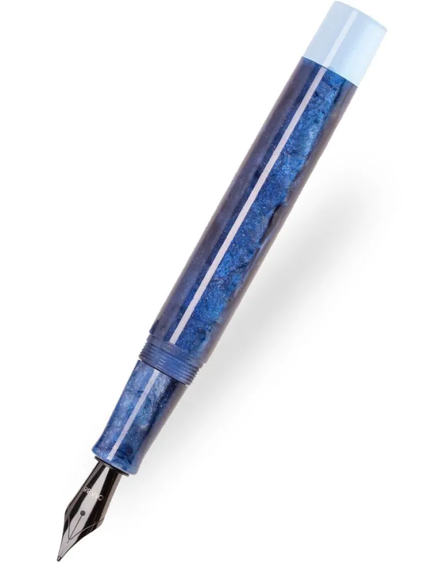 Opus 88 Demonstrator Eye Dropper Sapphire Fountain Pen