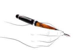 Opus 88 Jazz Eye Dropper Amber Fountain Pen
