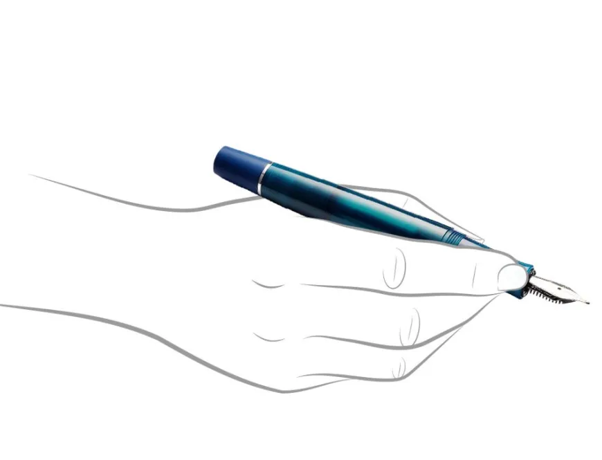 Opus 88 Koloro Eye Dropper Blue Fountain Pen