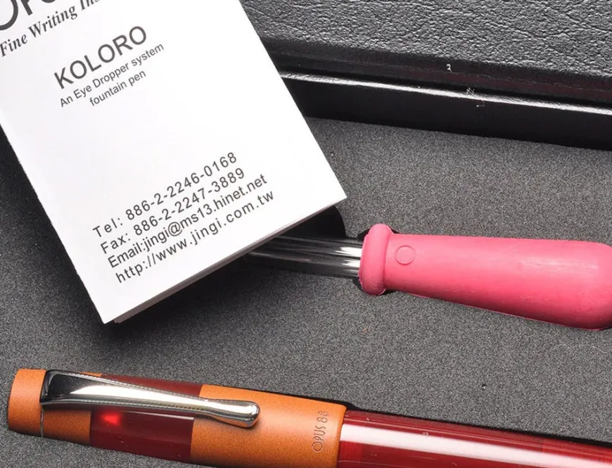 Opus 88 Koloro Eye Dropper Red Fountain Pen
