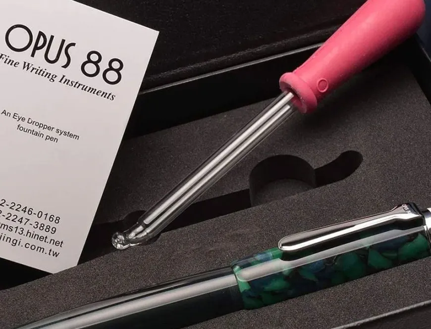 Opus 88 Omar Eye Dropper Green Fountain Pen