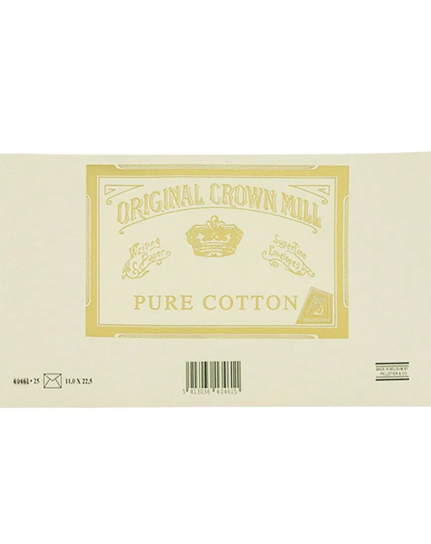 Original Crown Mill Cotton Paper DL Lined Envelopes