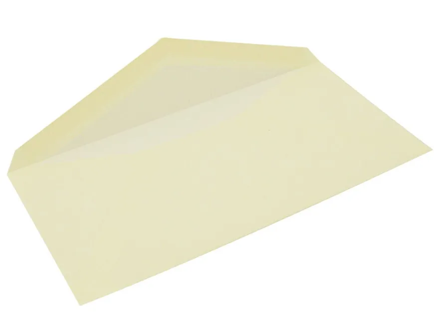 Original Crown Mill Laid Paper DL Lined Envelopes - Cream