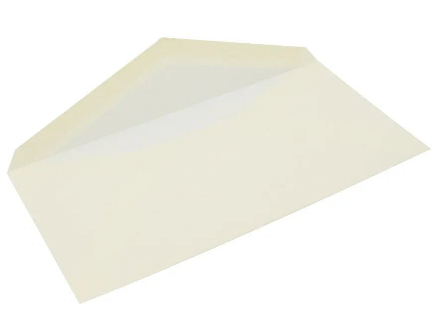 Original Crown Mill Laid Paper DL Lined Envelopes - White