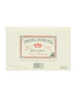 Original Crown Mill Laid Paper Set of 15 Cards and Envelopes - White