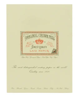 Original Crown Mill Laid Paper A4 Writing Pad - Cream
