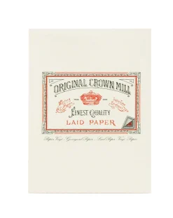 Original Crown Mill Laid Paper A5 Writing Pad - White