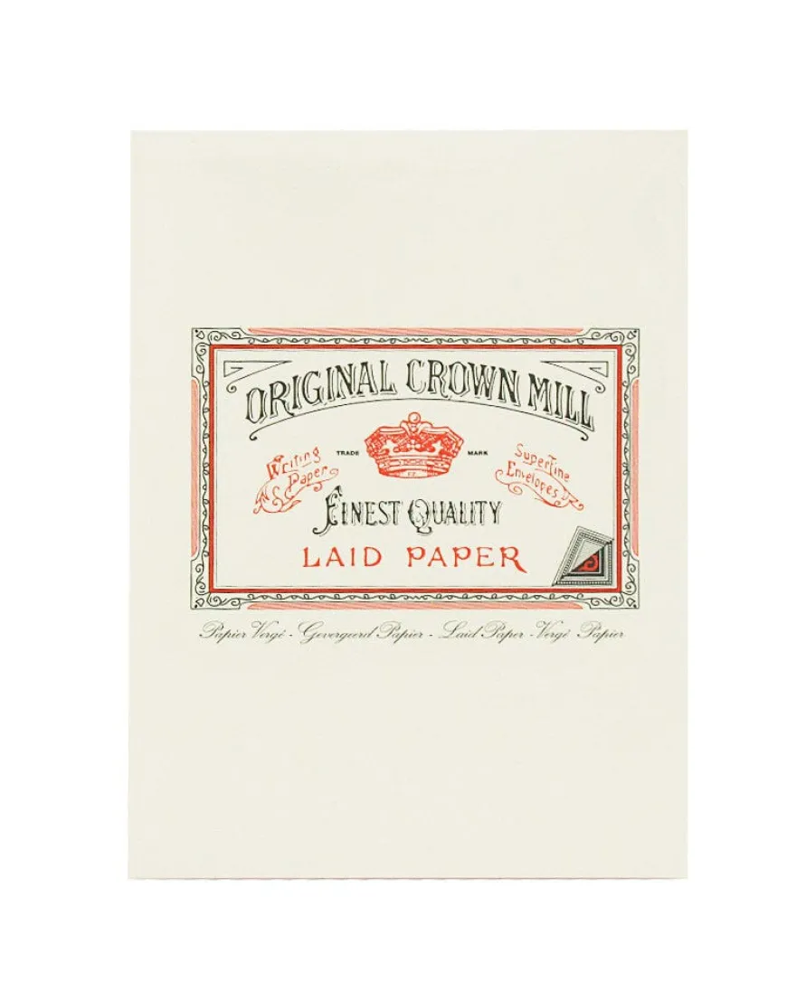 Original Crown Mill Laid Paper A5 Writing Pad - White