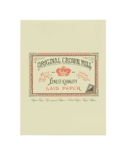 Original Crown Mill Laid Paper A5 Writing Pad - Cream