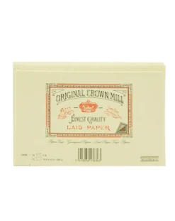 Original Crown Mill Laid Paper Set of 15 Cards and Envelopes - Cream