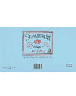Original Crown Mill Laid Paper DL Lined Envelopes - Blue