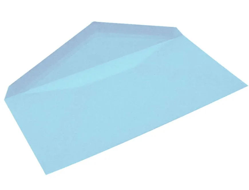 Original Crown Mill Laid Paper DL Lined Envelopes - Blue