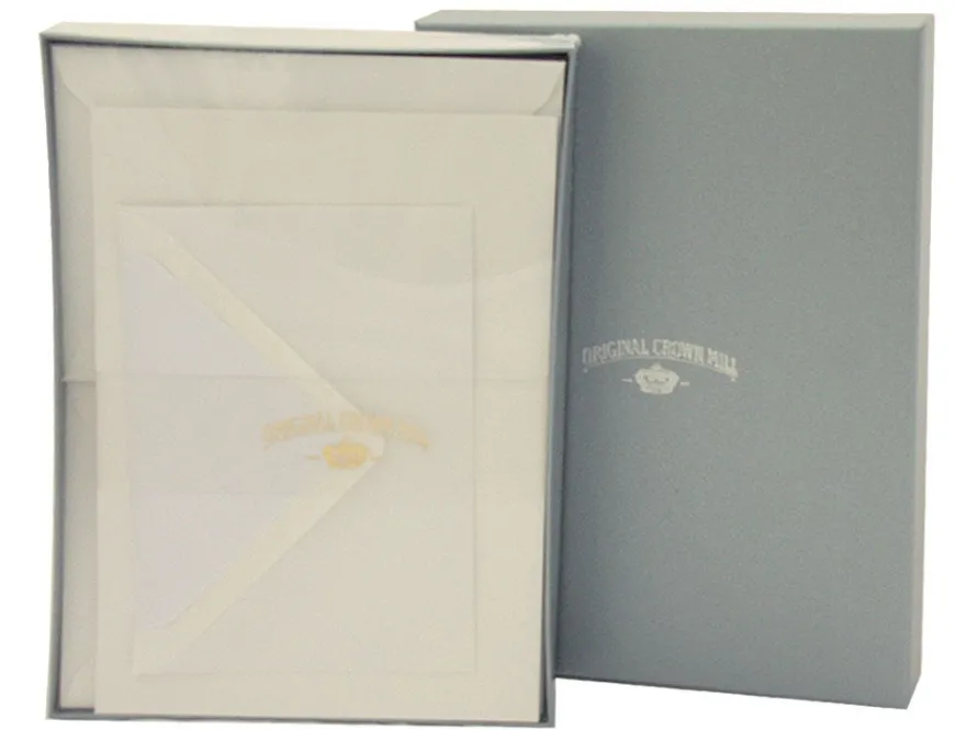 Original Crown Mill Laid Paper A5 Writing Set - White
