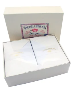 Original Crown Mill Luxury Laid Paper A5 Writing Set - White