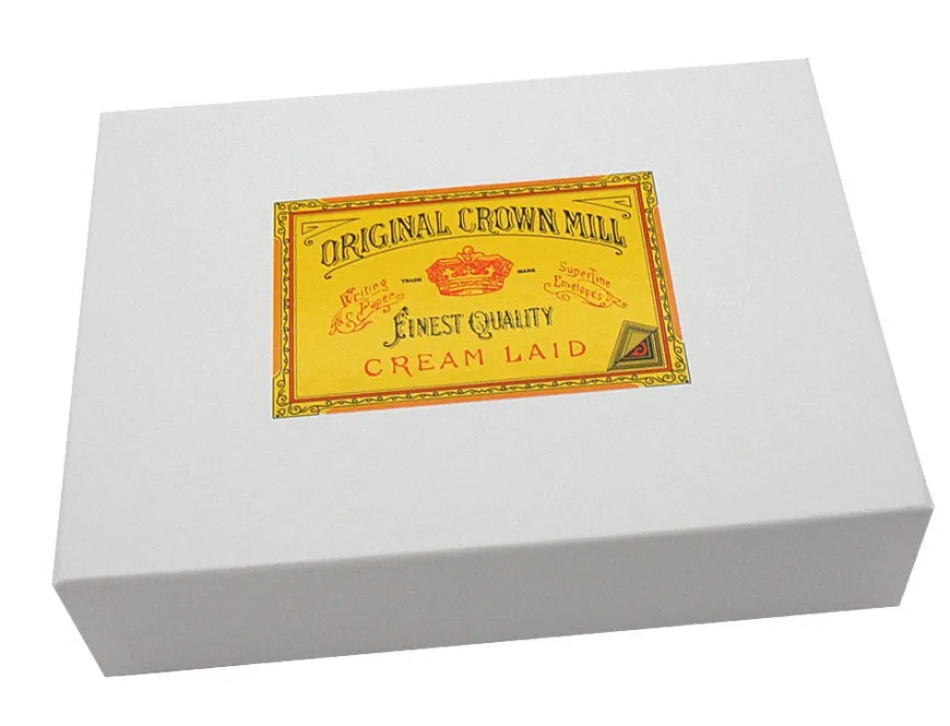 Original Crown Mill Luxury Laid Paper A5 Writing Set - White