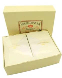 Original Crown Mill Luxury Laid Paper A5 Writing Set - Cream