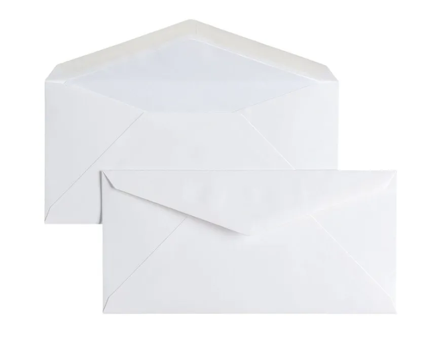 Original Crown Mill Vellum Paper DL Lined Envelopes - White