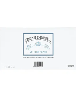 Original Crown Mill Vellum Paper DL Lined Envelopes - White