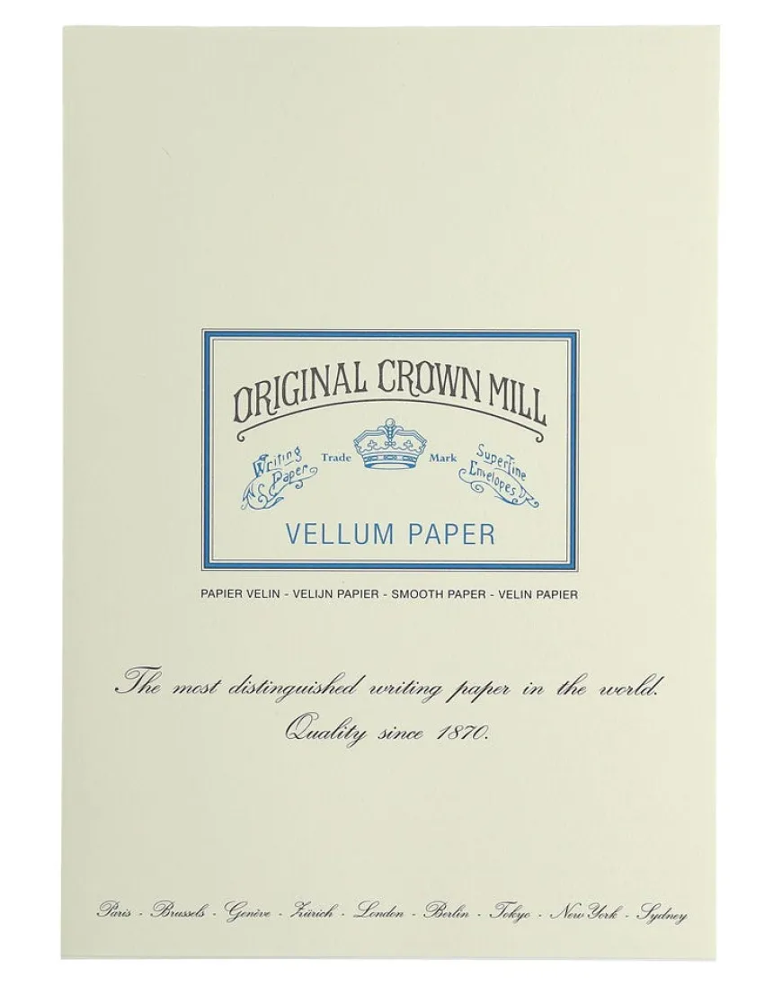 Original Crown Mill Vellum Paper A4 Writing Pad - Cream