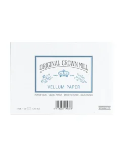 Original Crown Mill Vellum Paper C6 Lined Envelopes - White