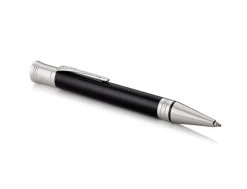 Parker Duofold Black Chrome Trim Ballpoint Pen