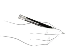 Parker Duofold Black Chrome Trim Ballpoint Pen