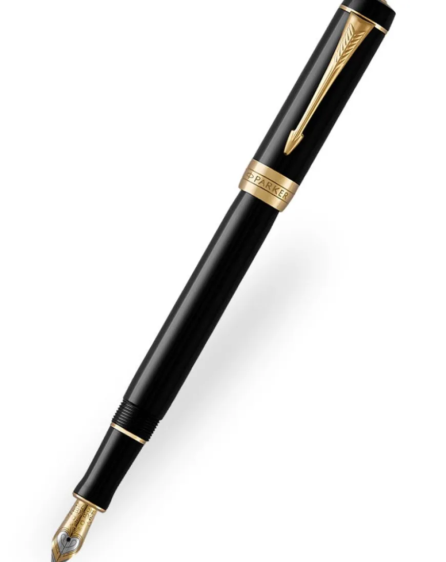 Parker Duofold Centennial Black & Gold Trim Fountain Pen