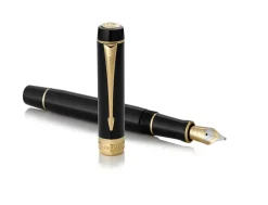 Parker Duofold Centennial Black & Gold Trim Fountain Pen