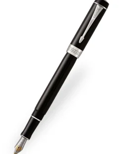 Parker Duofold Centennial Black & Chrome Trim Fountain Pen