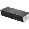 Parker IM Black Chrome Trim Rollerball, Ballpoint and Leather Pen Case Set